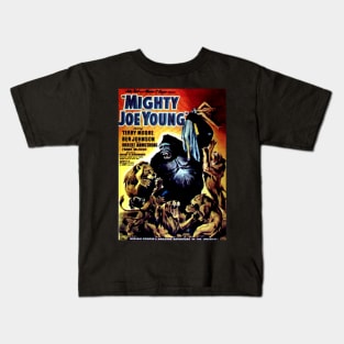 Classic Kaiju Monster Movie Poster - Mighty Joe Young Kids T-Shirt